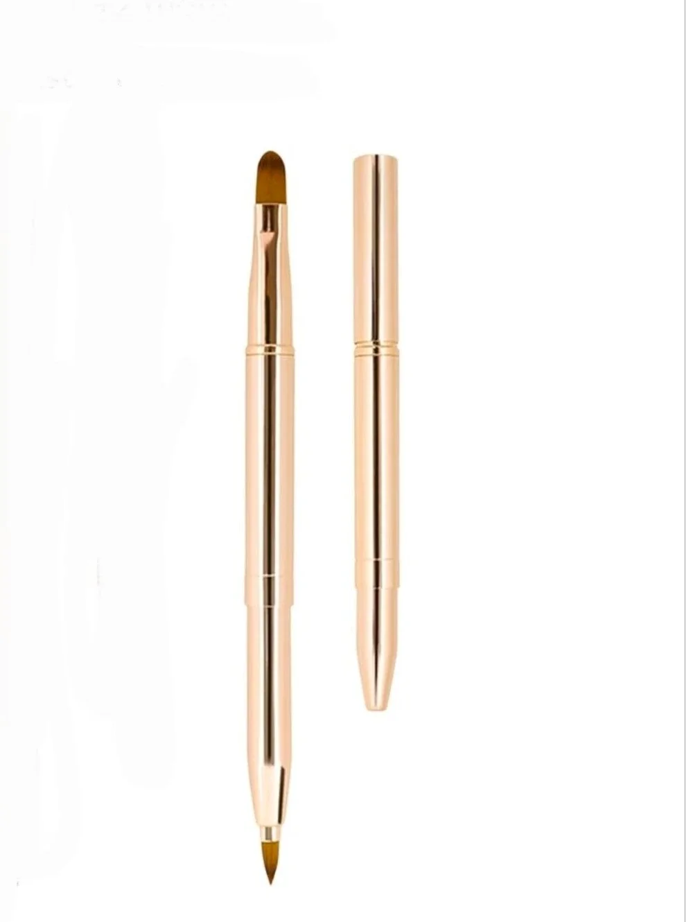 Gold Retractable Dual Sided Lip Brush- Pointed & Rounded Tips BNIB